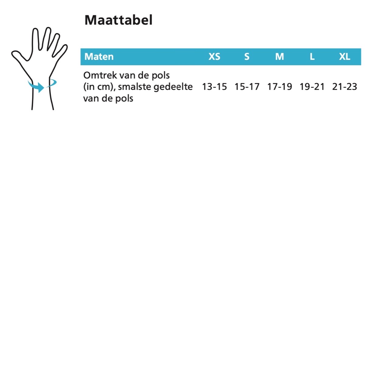 maattabel manu active 