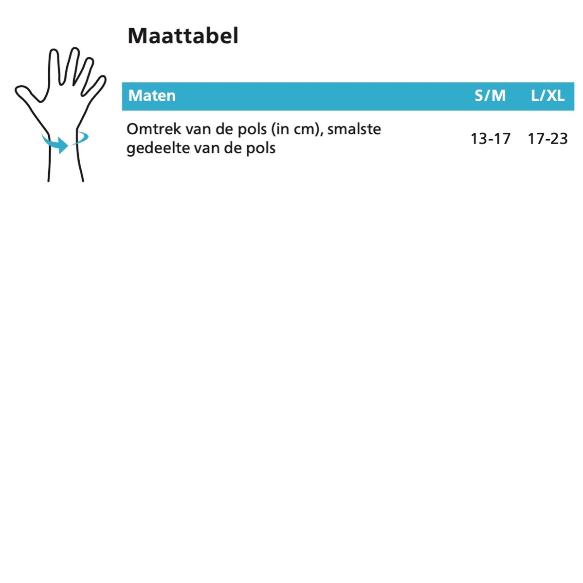 ManuWrap maattabel